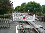 Cycle path level crossing at Bitton Station