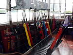 Inside Hampton Loade Signal Box