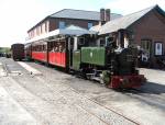 No 7 preparing to depart on the Tallylyn Railway