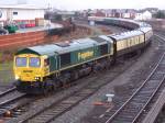 Class 66 No.66957 pulling back into Southport after changing platforms.