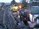 dusk on Swanage loco