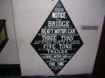 LNER bridge warning sign