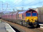 Class 66 167 Working A Coal Train Passing Coatbridge Central Station