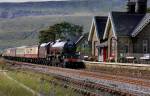 6201 Princess Elizabeth at Ribblehead station, with headboard 22.08.2009