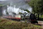 71000 Duke of Gloucester approaching Irwell Vale 26.10.2008