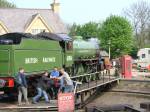 Ex LNER B1 61306 is turned at Wandsford - NVR