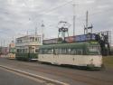 600 147 And 632, Pleasure Beach Loop, Blackpool Tramway, Uk.