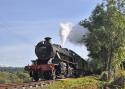 Ex Lms Stanier Mogul 42968 Heads North Away From Arley