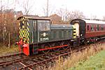 os shunter D2595 returns with the train at the Ribble Steam Railway
