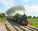 6024 King Edward 1 passes Little Bedwyn. 24.06.2006