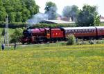 Red 8F's returns to steam at Peak Rail 24.5.2009.