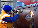 Ecclesbourne Valley Railway Andrew Barclay 0-4-0T: Spliting the boiler: 1