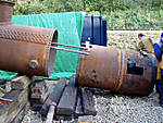 Ecclesbourne Valley Railway Andrew Barclay 0-4-0T: Spliting the boiler: 5.