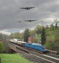 Bittern At Goathland Overflown By The Bbmf And The Canadian Lancaster.A Composite From Two Of My  ph