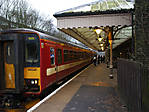 Local train at Victorian Hebden Bridge sta.