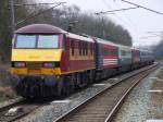 Class 90 # 90018 @ Euxton 19/02/2009.