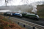 Three A4's at Grosmont