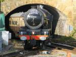 6201 emerges from the tunnel at Blackburn