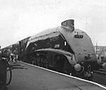 14/08/1962 A4 Pacific 60017 ex-works pauses at Grantham