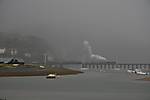 76079 on Barmouth Bridge in storm