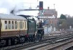 35028 "Clan Line" at Eastleigh 17th January 2009