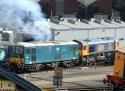 E6043/73136 + 66702 - Eastleigh Works 20/02/10