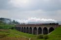 The Fellsman Crosses Dandrymire Viaduct.