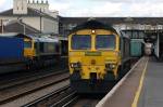 66505 & 66571 at Eastleigh