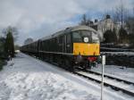 Locomotive passing through Irwell Vale