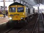 Class 66/9 No66957 after arrival at Southport with the "Lancs Links&qu