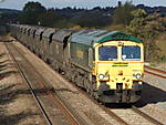 Class 66 No.66611 at Bennerley,Erewash Valley main line.