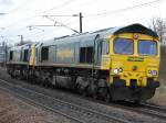 Freightliners # 66546 And 66953 @ Grantham 28/02/2009