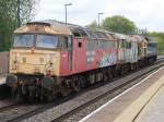 47716 and 31415 being dragged by 47237 @ Tamworth 30.04.2009