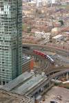 Southbound DLR train approaching West India Quay 18th Feb 2006