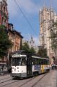 Ghent Pcc Tram By The Cathedral