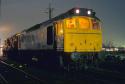 25213 stabled in Warrington Arpley at night