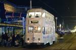 Blackpool balloon tram 722 at the Sand Castle