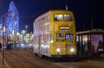 Blackpool balloon tram 701 at the Pleasure Beach