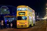 Blackpool jubilee tram 762 at the Sand Castle