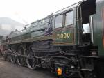 Duke 71000 on shed -Bridgnorth 28 03 09