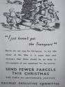 Xmas -Fewer Parcels At War