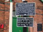 Caution sign at Loughborough GCR depot