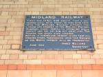 Plaque in Leicester Station forecourt