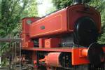 A static display of a tank engine in Poynton Brookside Garden Centre