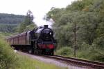 4-6-0 5MT 45212 approaching Levisham, NYMR 13.06.2008