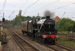 4-6-0 Class 5MT 45231 approaching Leyland station with support coach 13.05.