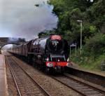 6233 Duchess of Sutherland, Pleasington station 08.08.2009