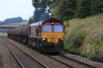 Class 66 on bitumen tanks 02.09.2009