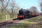 4-6-0 Class 5MT 45407 passes Ewood bridge, ELR 19.04.2009