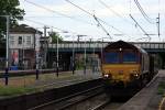 EWS Class 66 number 66093 at Leyland station 13.05.2009